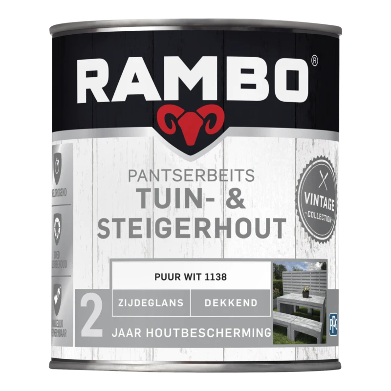 Rambo Pantserbeits Tuin & Steigerhout Dekkend Zijdeglans