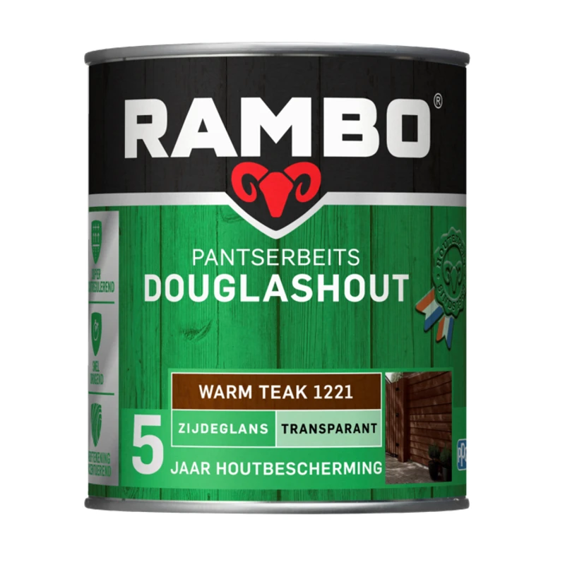 Rambo Pantserbeits Douglashout Transparant Zijdeglans